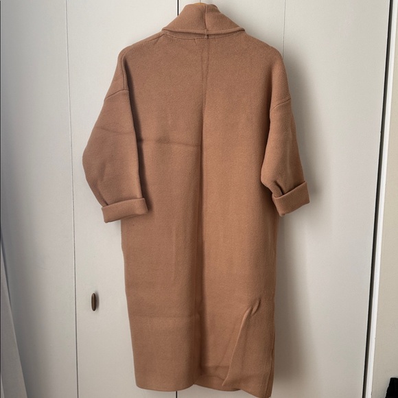 Mango Cozy Tan Open-Front Cardigan Sweater - Picture 5 of 6